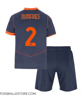Günstige Inter Milan Denzel Dumfries #2 3rd trikot Kinder 2025-26 Kurzarm (+ Kurze Hosen)